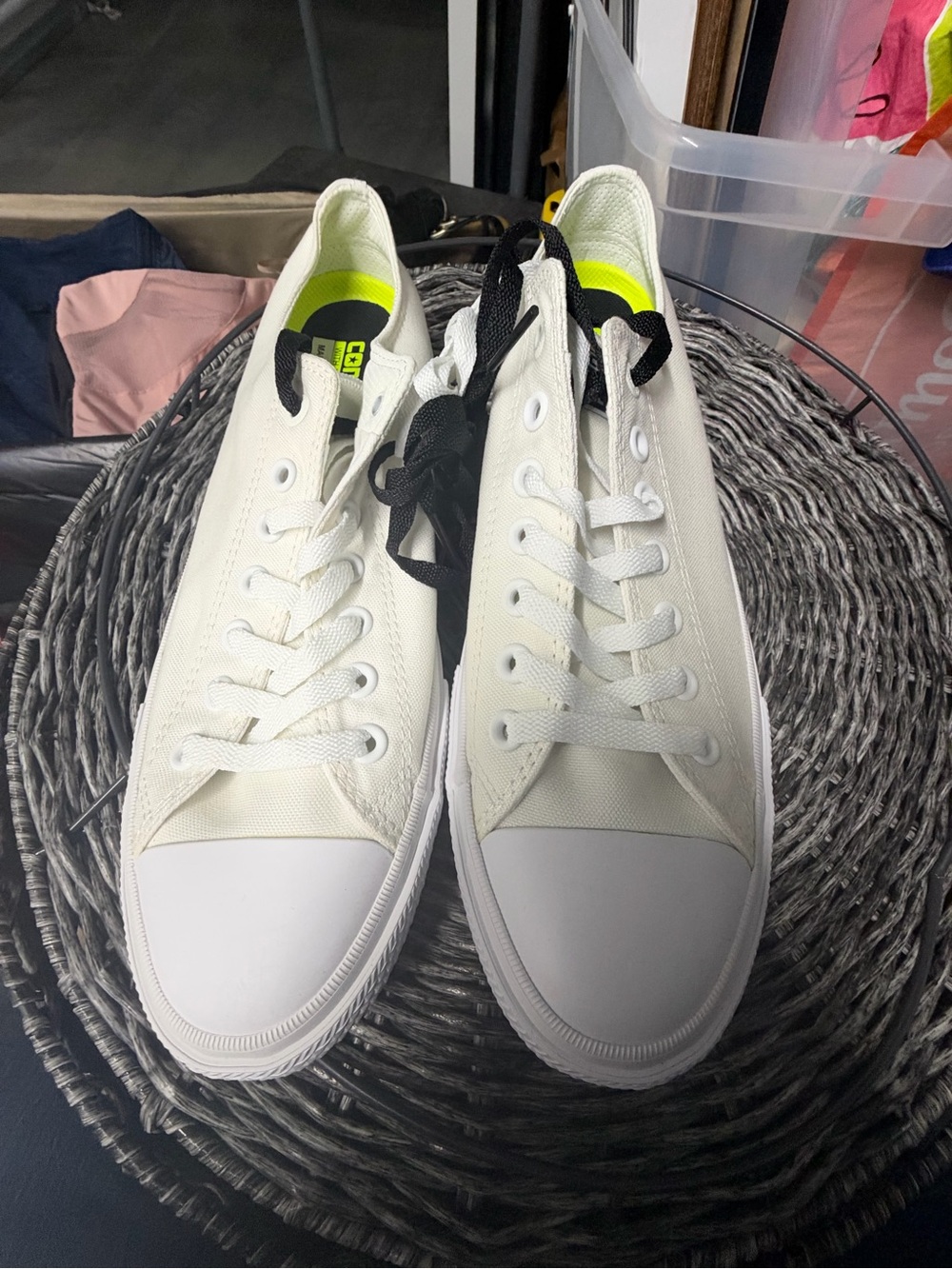 Converse Low-Top Canvas Sneakers in Off-White